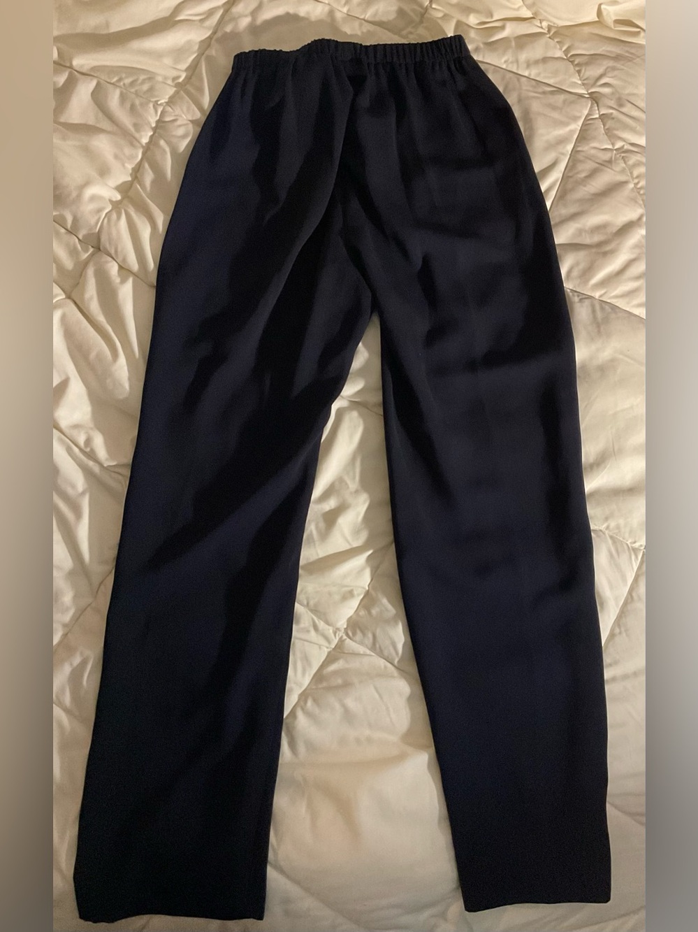 Womens Navy Relaxed Fit Trousers/ Dress Pants/ Office Attire/ Formal Pants - Picture 4 of 4